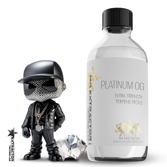 Dive into a realm of luxury with Mr Extractor's Platinum OG Terpenes. Recognized as 2023's most premium blend, it offers an opulent aroma that has made it a top seller in America.